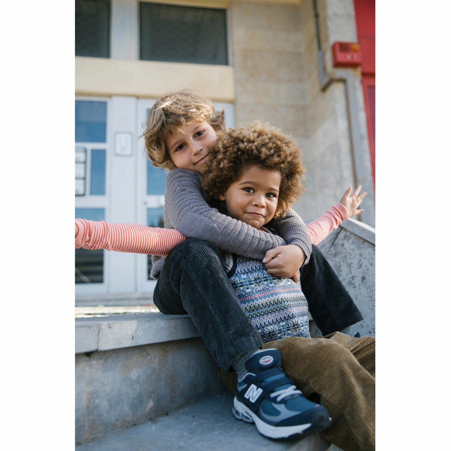 wrinkle free Button-up MarMar Modal Fine Rib Red Stripe Tani Blouse