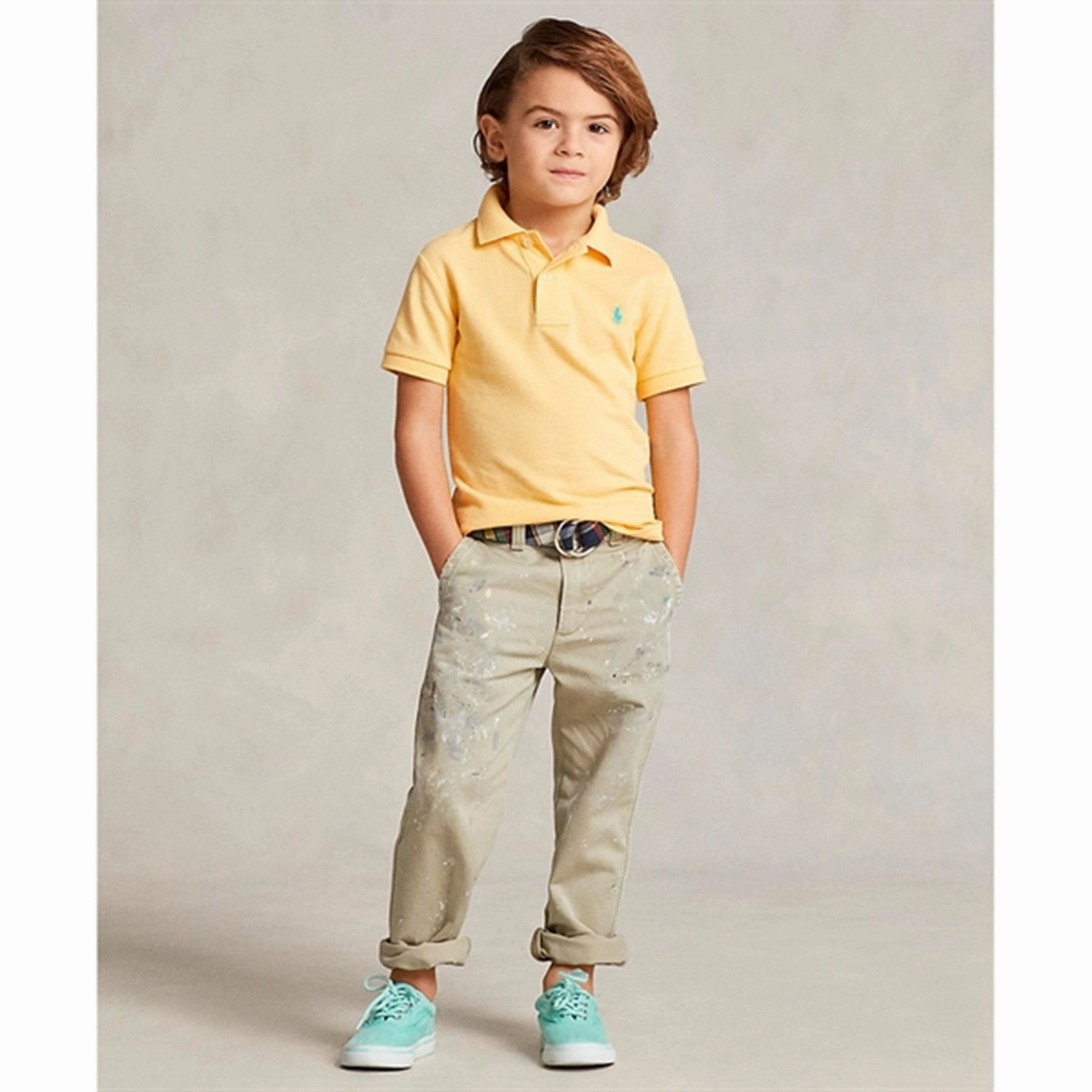 Collar Stay Slots Polo Ralph Lauren T-Shirt Yellow