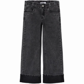 Basic Layers Name It Dark Grey Denim Rose Wide Jeans