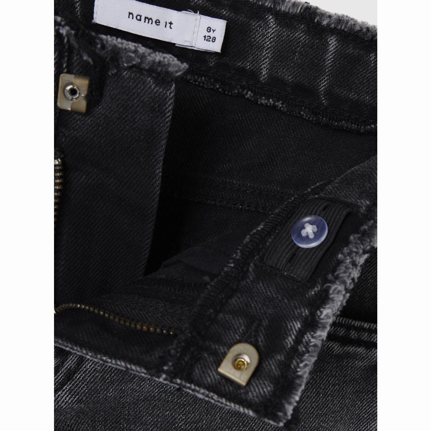 Name It Dark Grey Denim Rose Wide Jeans Casual Element