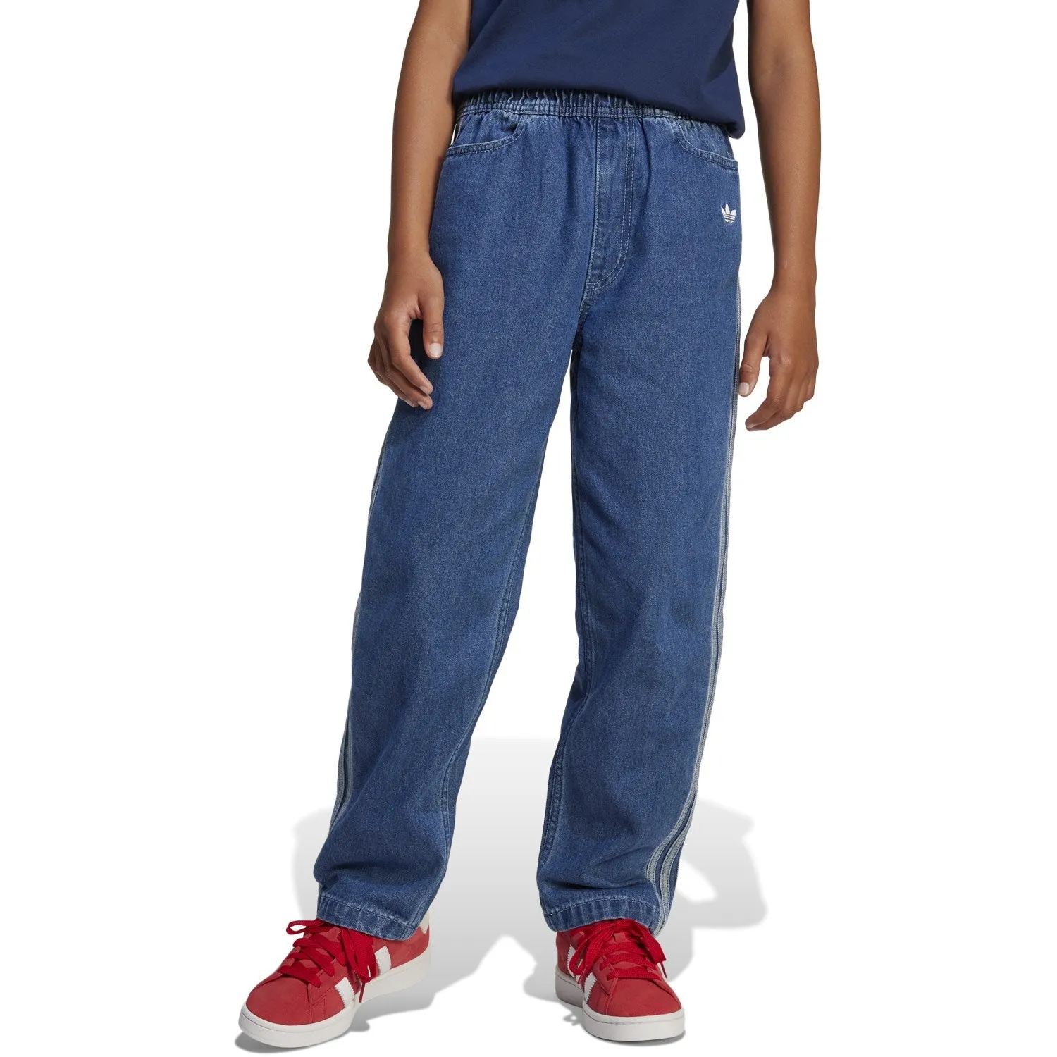 adidas Originals Medium Blue Denim Pants Outdoor Enthusiast Sunny Vibes Teen Outfit Casual Energy
