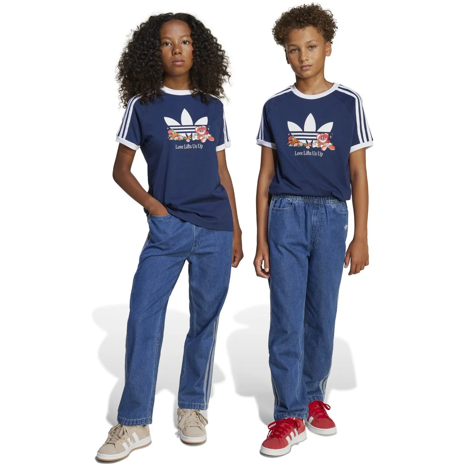 Universal Look Utility Fit adidas Originals Medium Blue Denim Pants