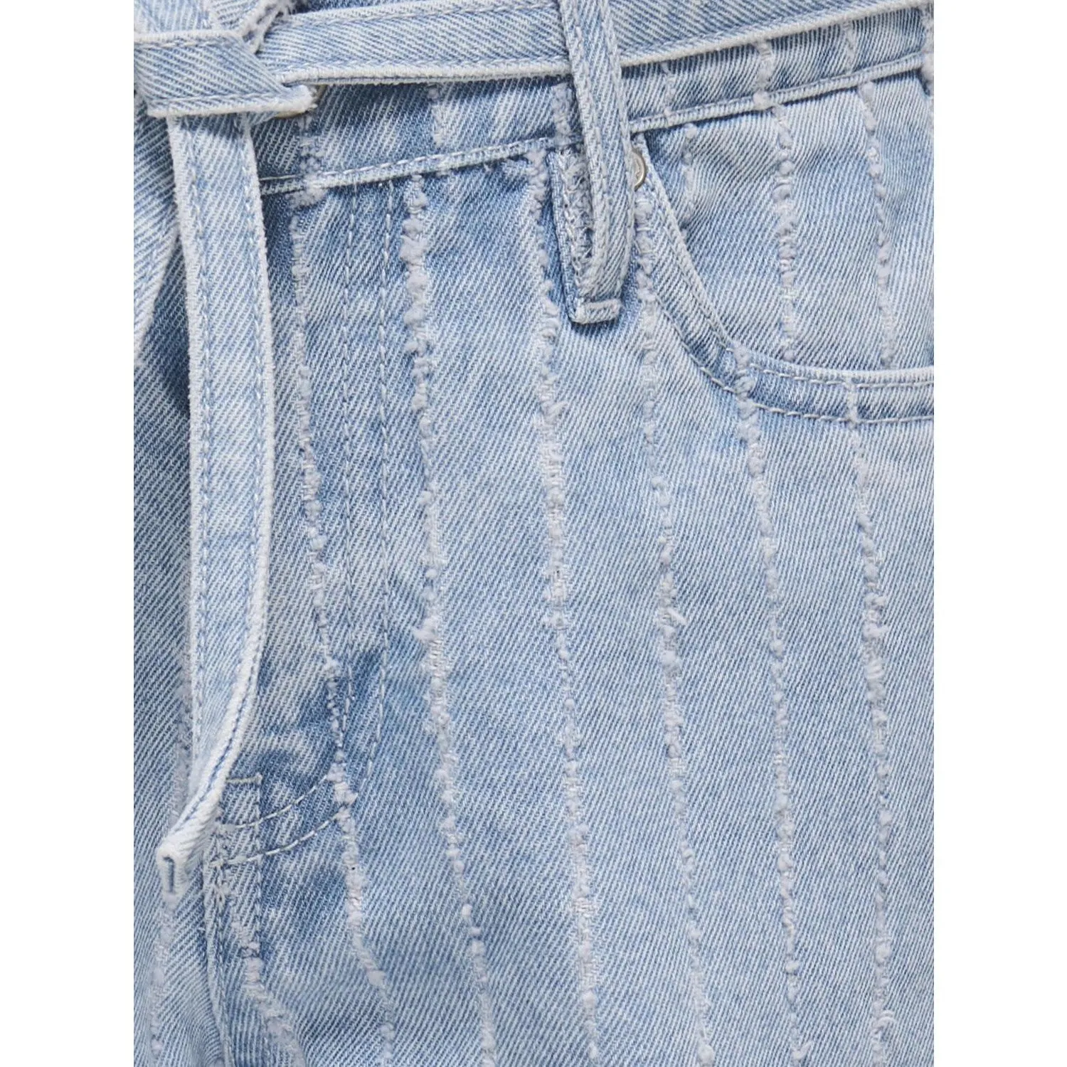 kids ONLY Light Blue Denim Stripe Koggianna Mw Straight Stripe Dnm York Holiday Vibes Evening Stroll Picnic Style