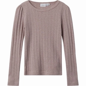 Name it Deauville Mauve Ohusa Blouse Smooth Texture Unstructured Shoulder