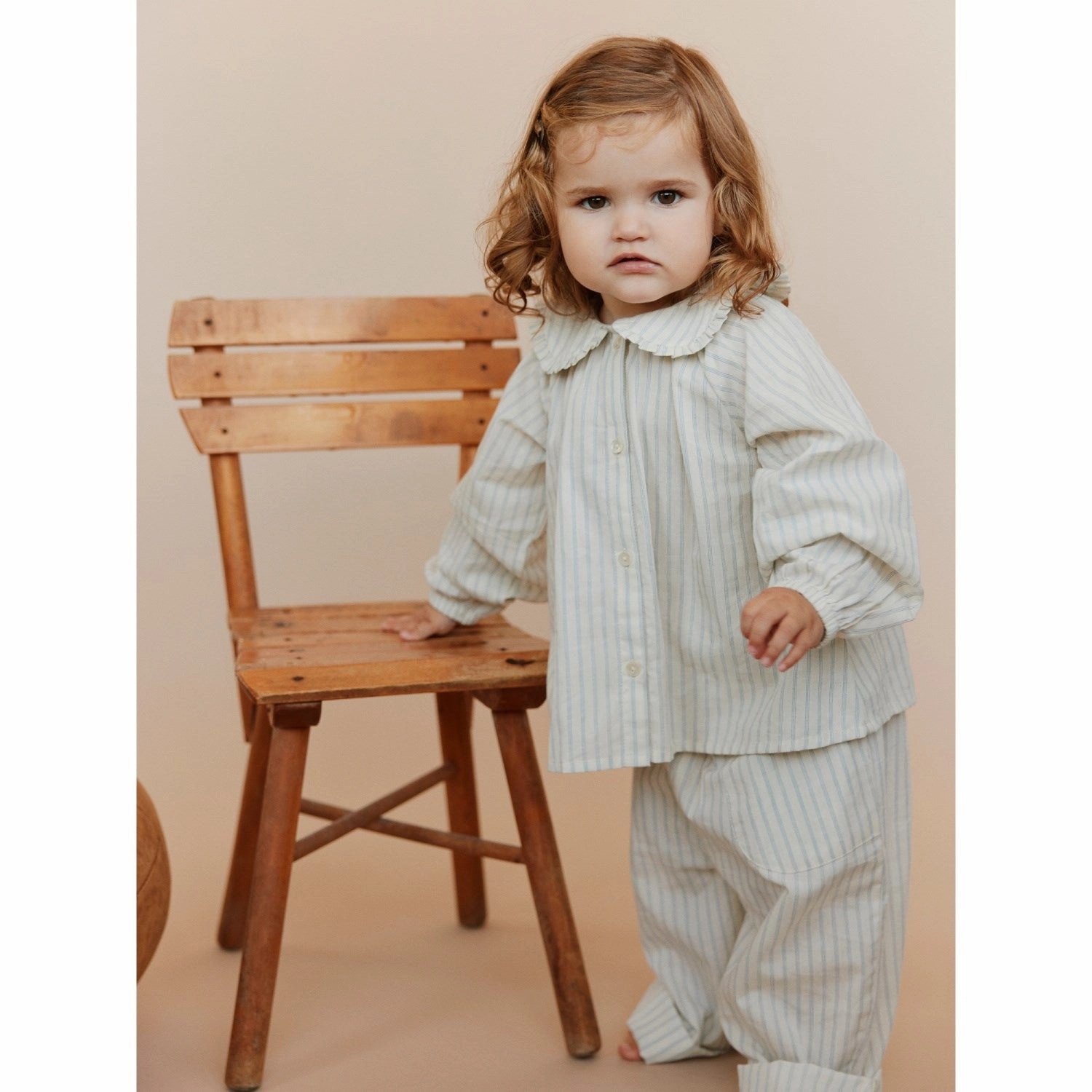 Sofie Schnoor Blue Striped Ingasb Blouse Sleepwear Multi Pocket Design