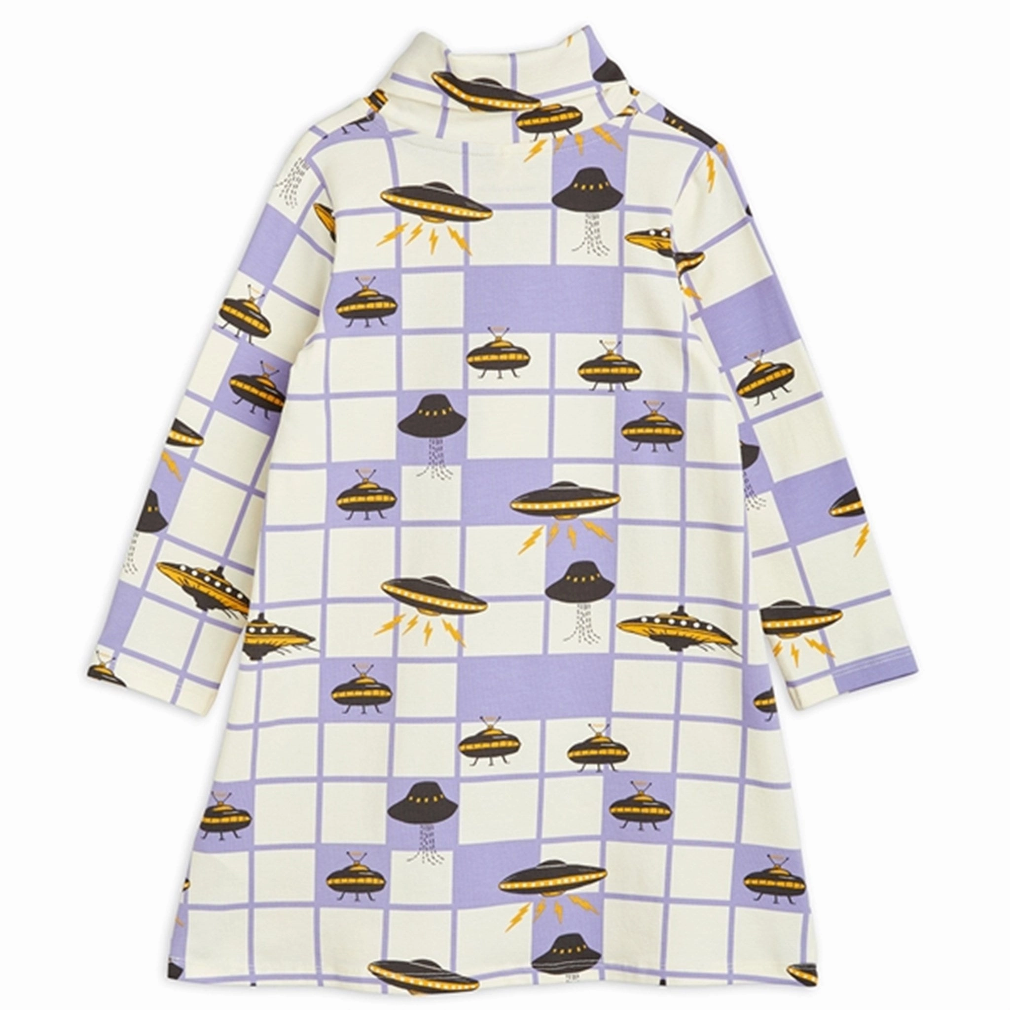 Minimal Tone Mini Rodini Purple Ufo Aop Dress