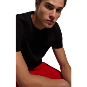 Bikkembergs maglietta manica corta con logo ricamato BMT0819 8000 nero Beaded details