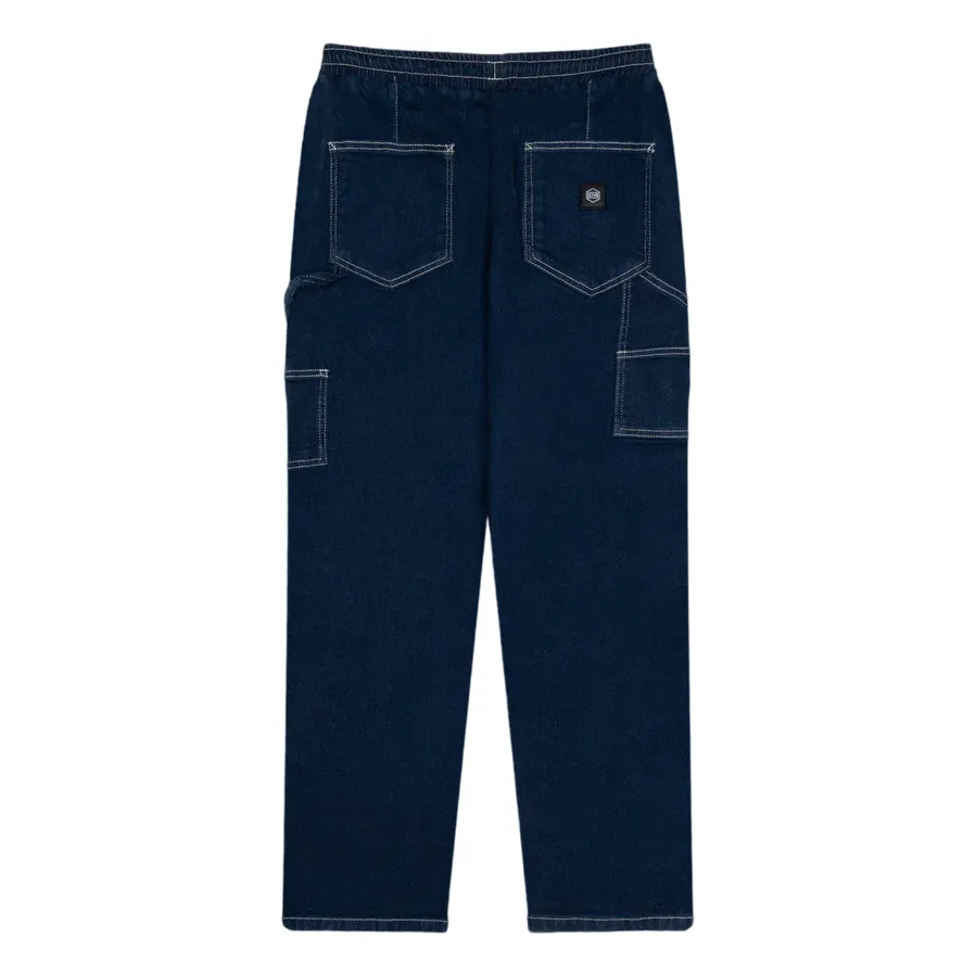 Dolly Noire Pantalone Carpenter in Denim blu pa903-qf-01 indaco FadeResistantTreatment
