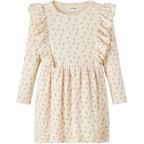 Knot-Detail Lil'Atelier Whitecap Gray/Wet Weather Gago Dress