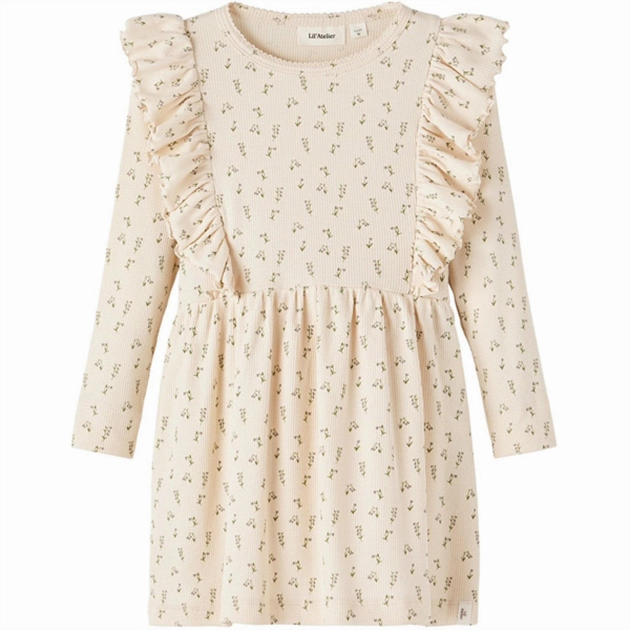 Knot-Detail Lil'Atelier Whitecap Gray/Wet Weather Gago Dress