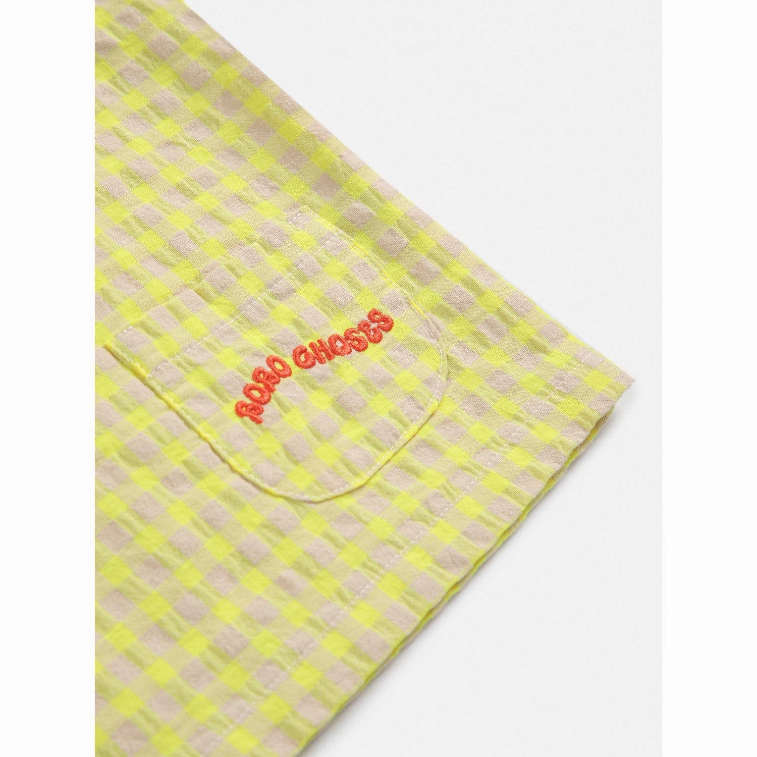 Striped Pattern Light Wear Bobo Choses Multicolor Vichy Woven T-shirt