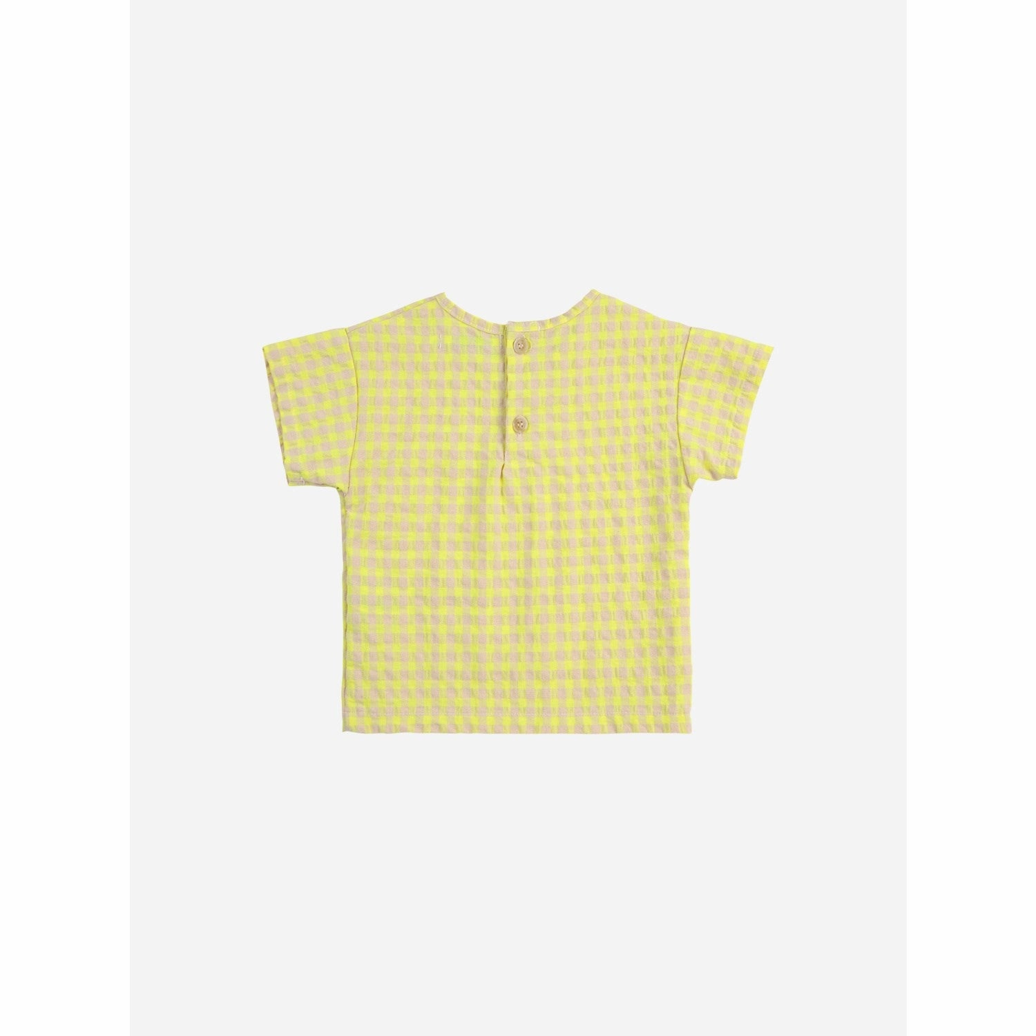 Bobo Choses Multicolor Vichy Woven T-shirt Short sleeved breeziness