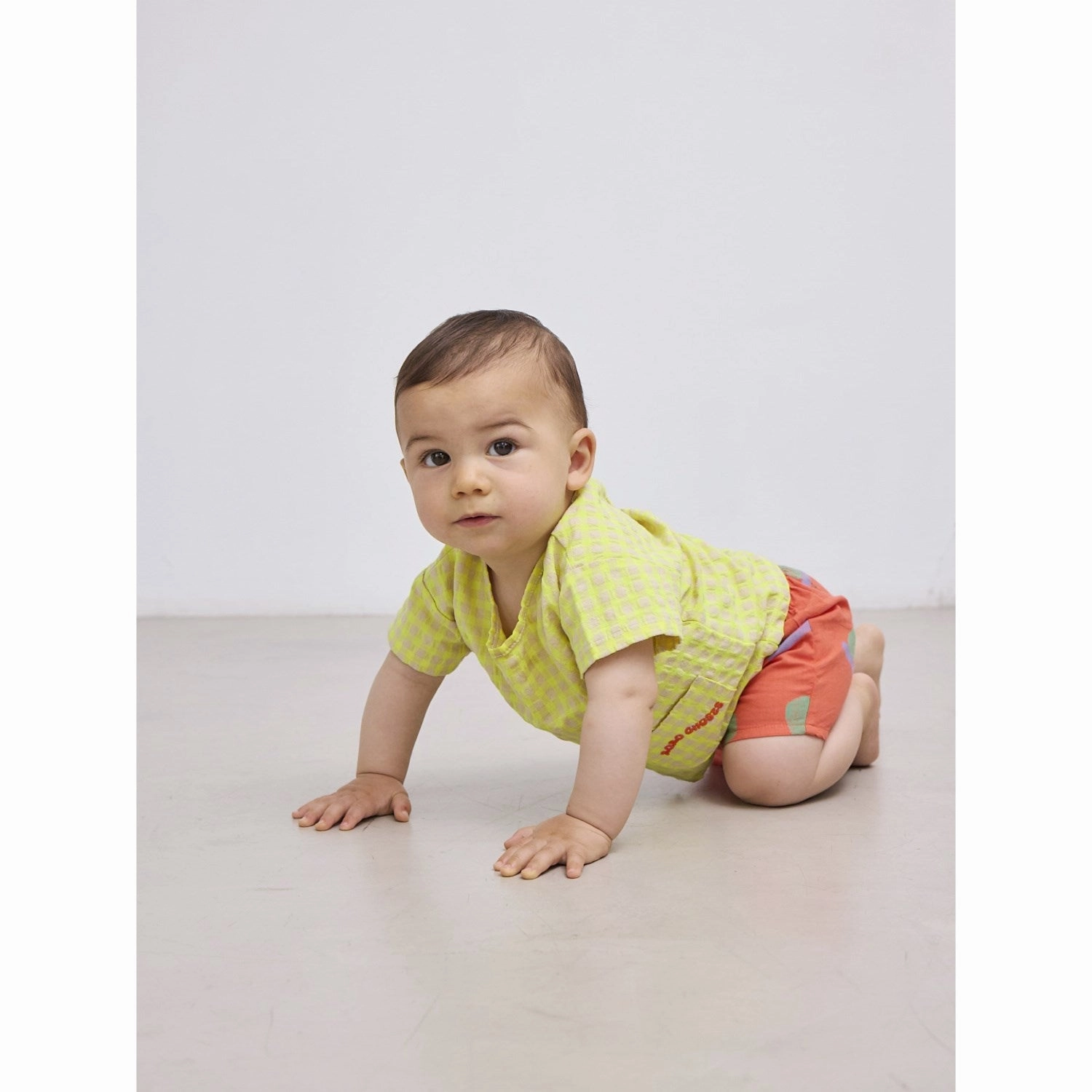 Bobo Choses Multicolor Vichy Woven T-shirt Comfortable Weave Elegant and Relaxed