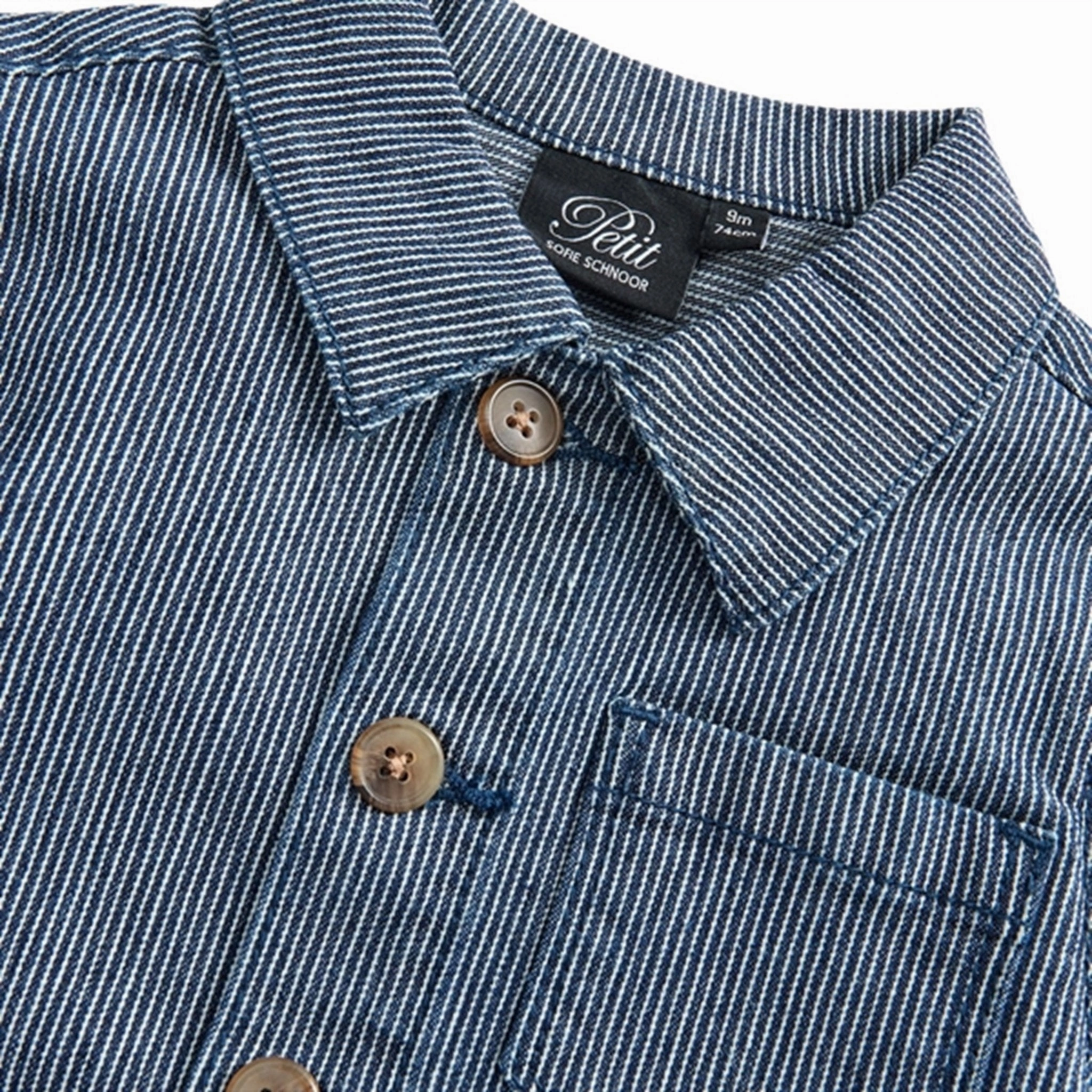 Sofie Schnoor Stripe Cotton Shirt Jakke Structured Shoulder Support Adjustable Cuffs