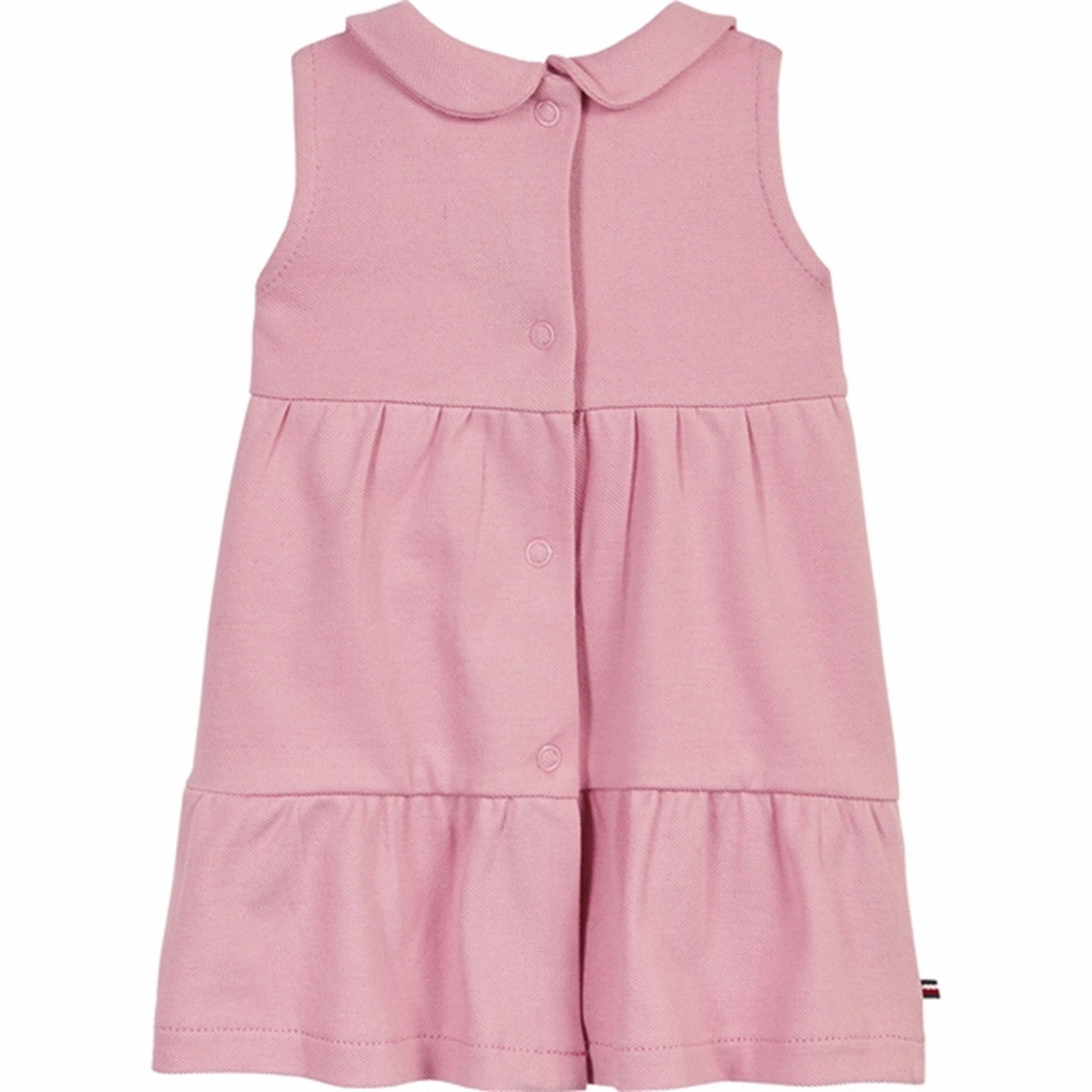 Tommy Hilfiger Baby Flag Pique Dress Broadway Pink Warm-Layer Sweetheart Cut