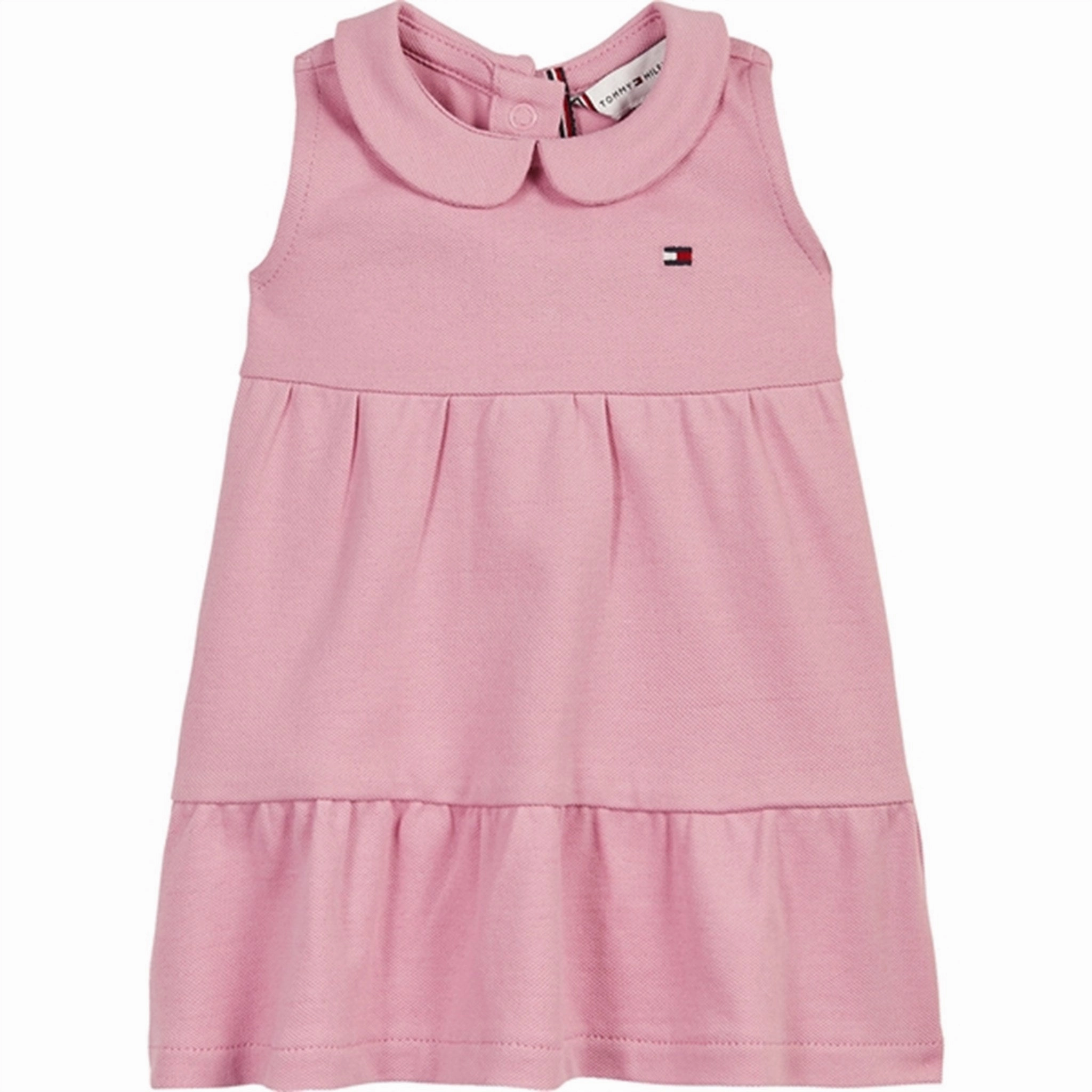 Light Mood Tommy Hilfiger Baby Flag Pique Dress Broadway Pink