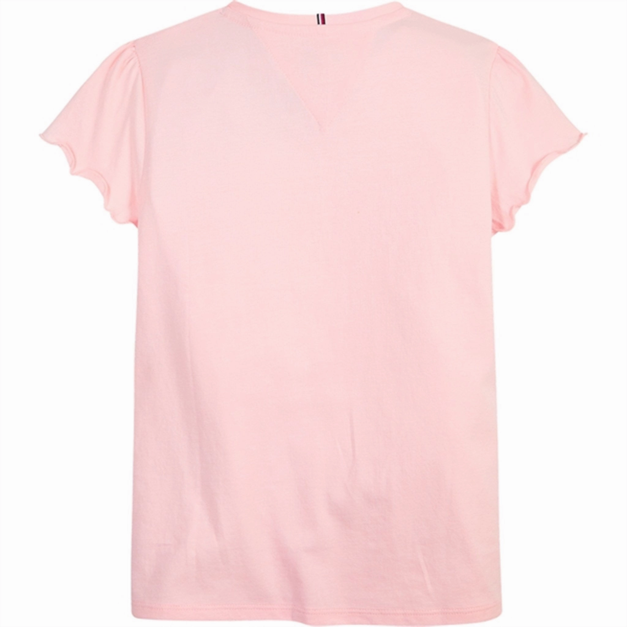Tommy Hilfiger Essential Ruffle Sleeve T-shirt Faint Pink Holiday Outfit Style