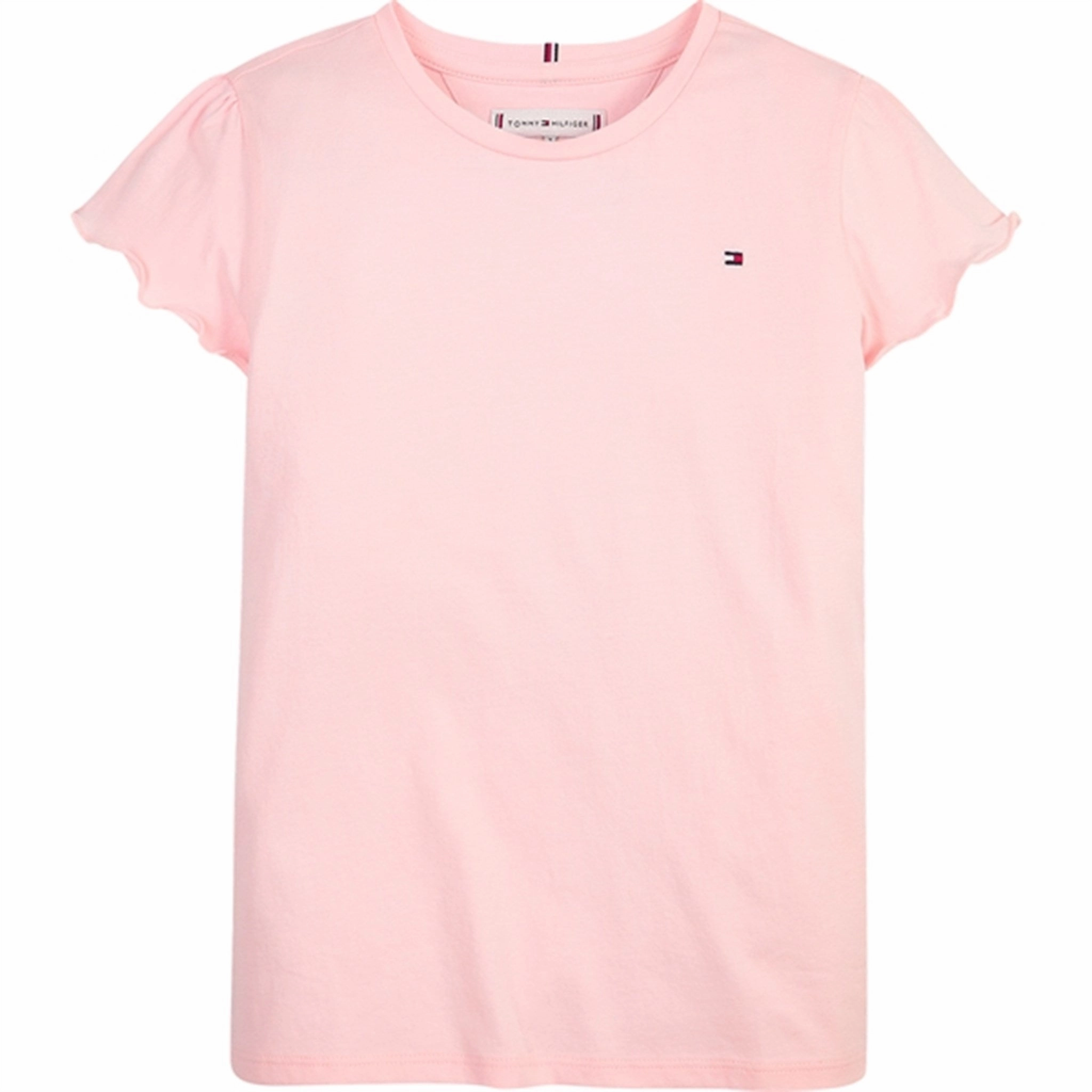 Everyday apparel Embroidered Details Tommy Hilfiger Essential Ruffle Sleeve T-shirt Faint Pink