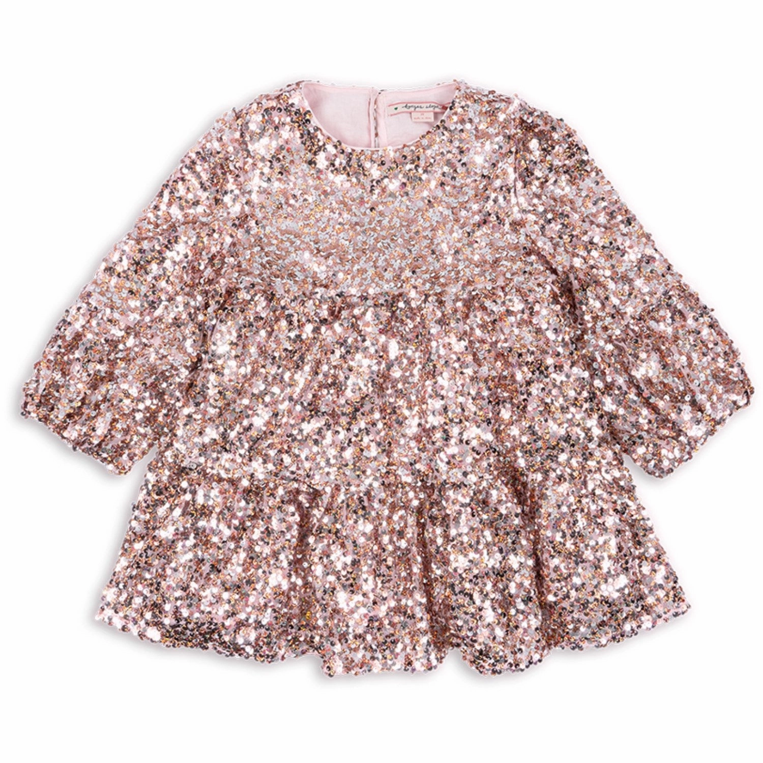Konges Sl?jd Grey/Rosa Lila Sequins Dress Chic Spirit Fresh Texture