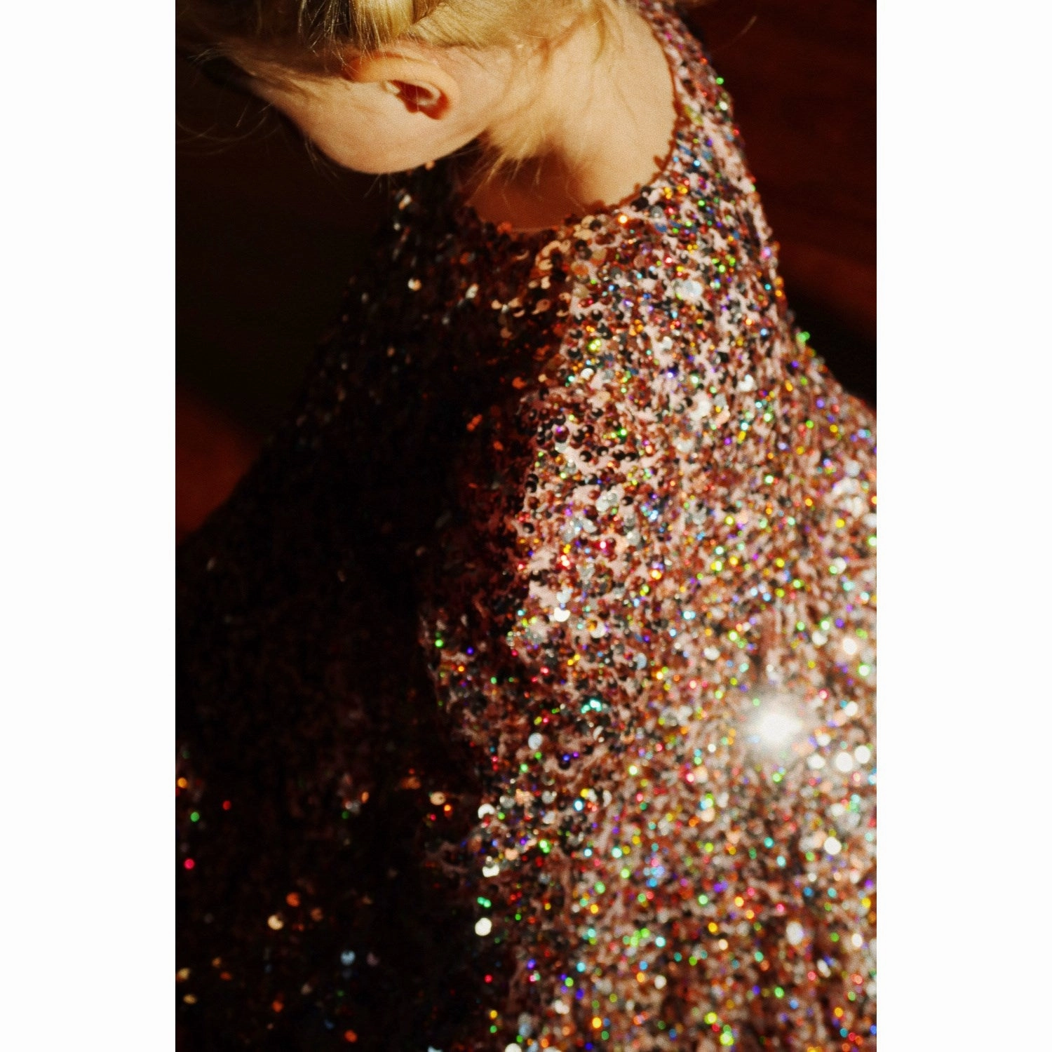 Konges Sl?jd Grey/Rosa Lila Sequins Dress Soft Fashion Chic Casual Wear