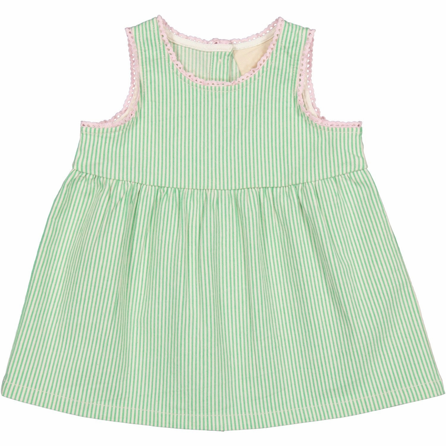 MarMar Soft Denim Cale Green Stripe Daely Dress Relax Draping