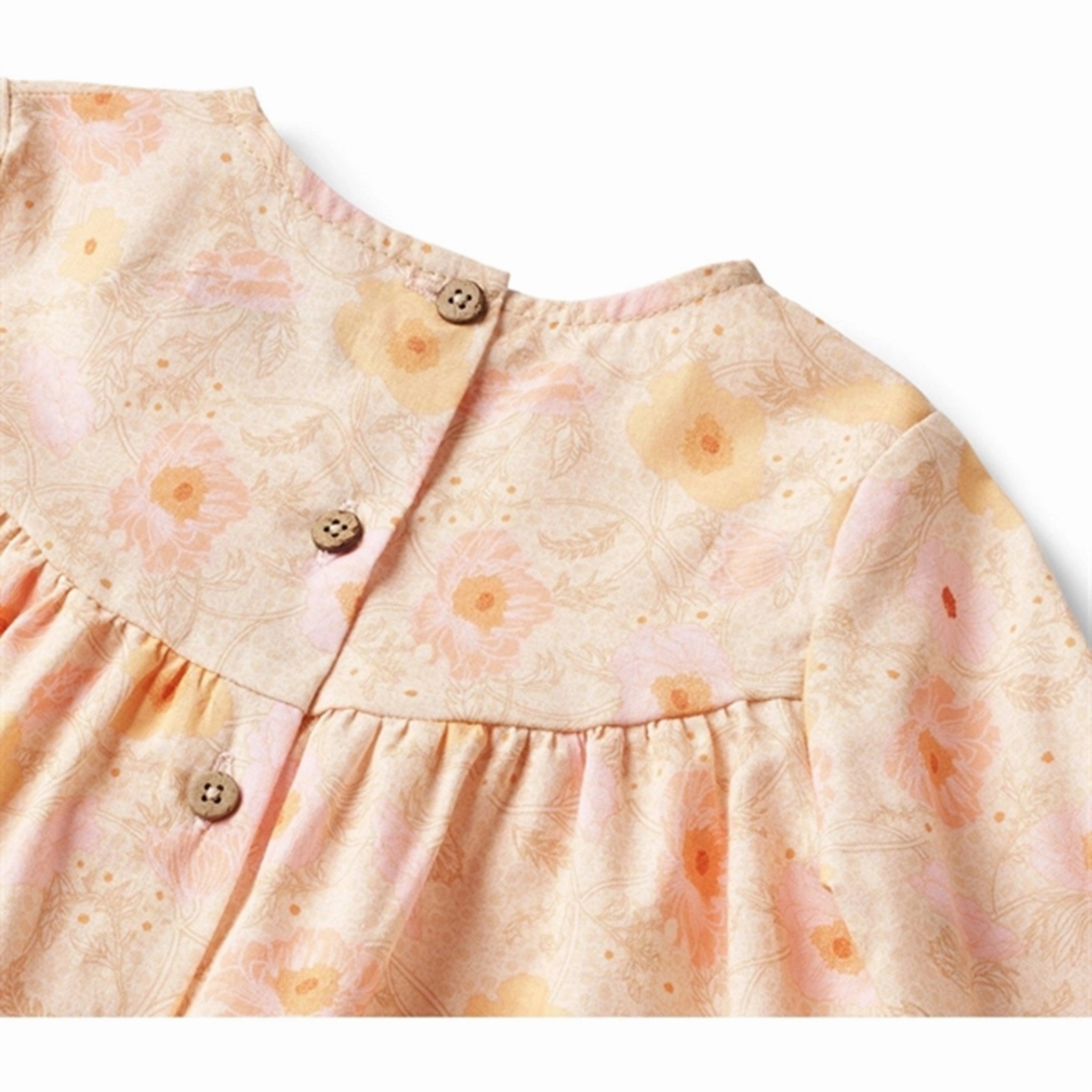 Wheat Alabaster Flower Bobbles Dress Fenja Balanced Texture