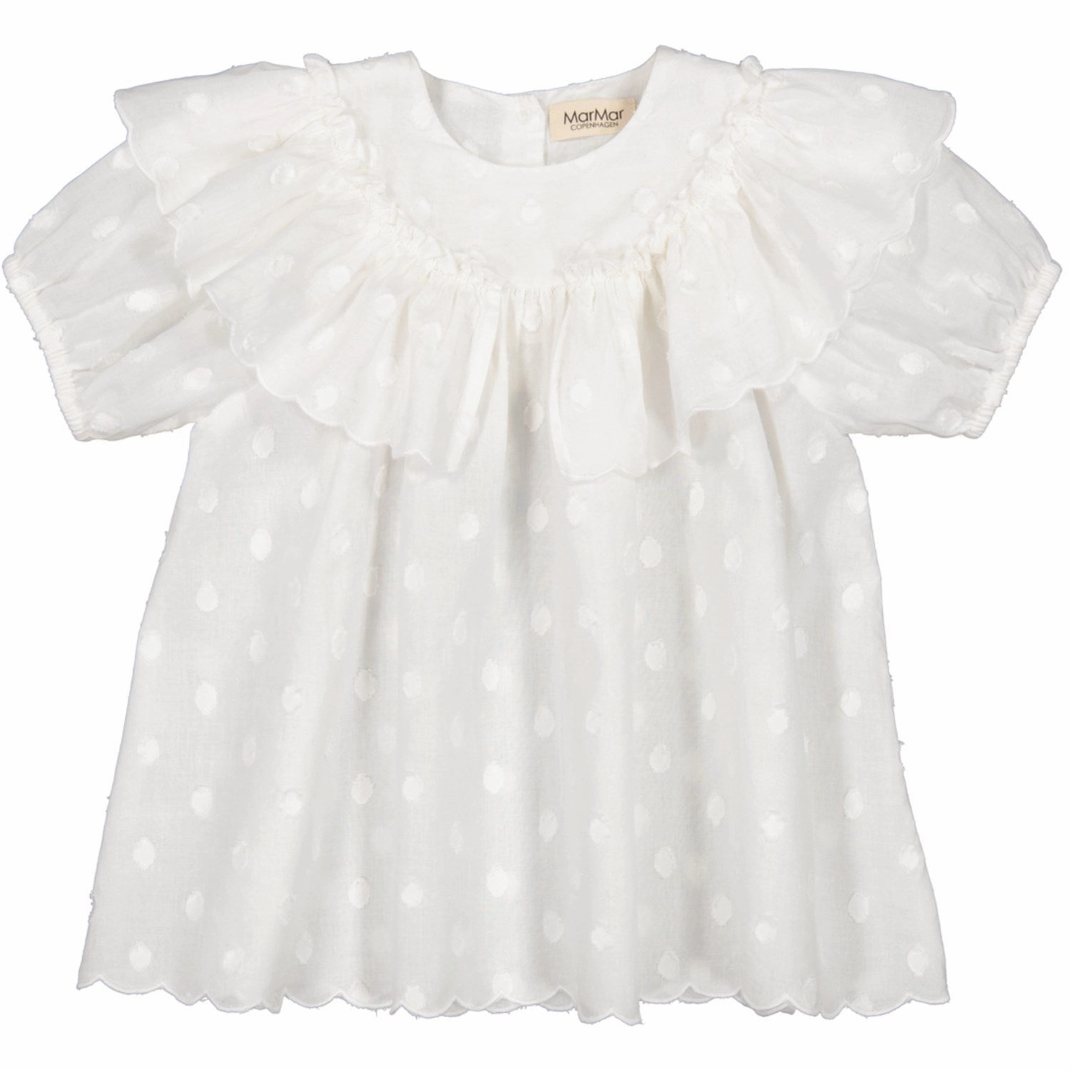 MarMar Dobby Dots Gentle White Delsa B Dress Fluid Shape