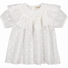 MarMar Dobby Dots Gentle White Delsa B Dress Fluid Shape
