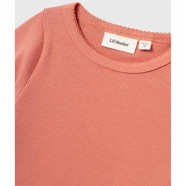 Lil'Atelier Canyon Clay Gago Kin Slim Blouse Summer Must-have Hidden Button Placket