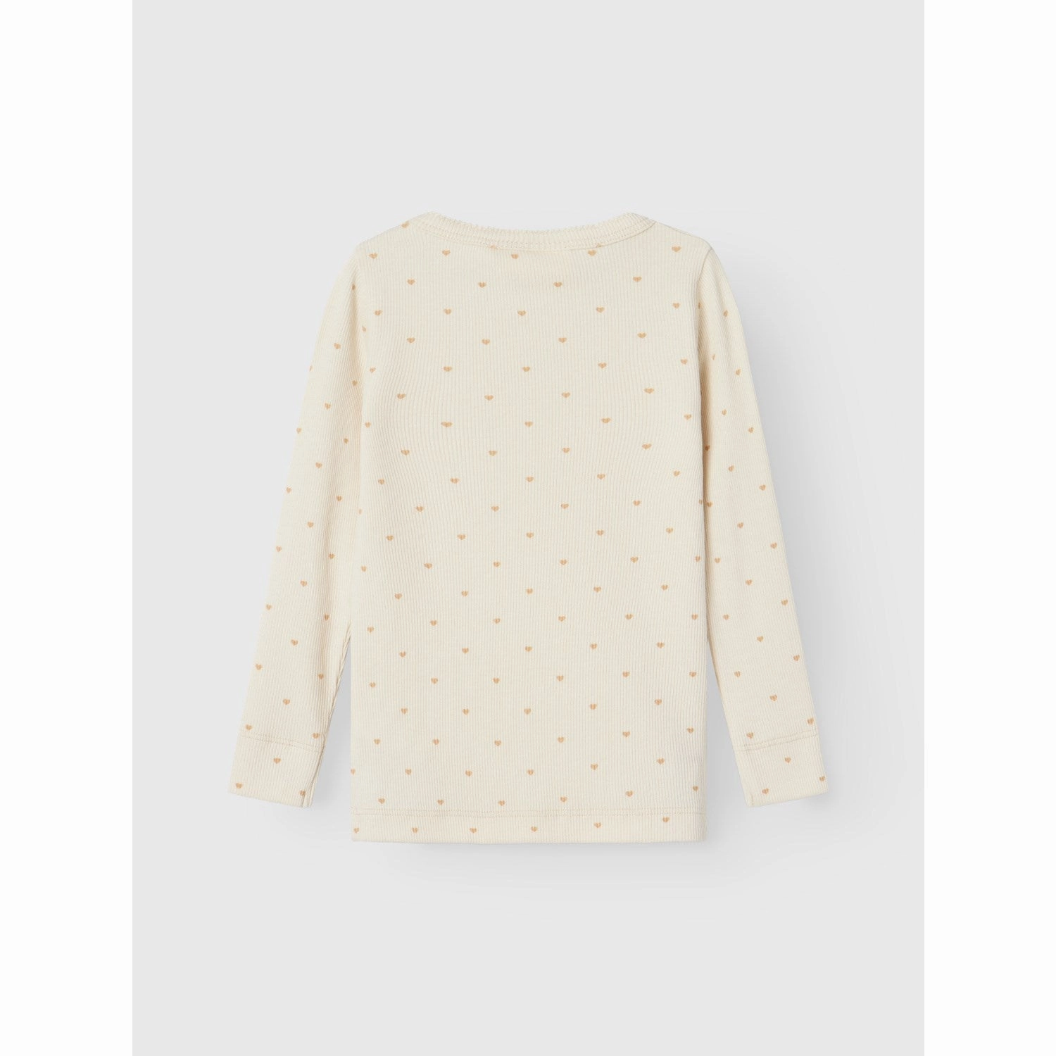 Lil'Atelier Turtledove Heart Gago Slim Blouse Noos Round Collar Trendy Pattern