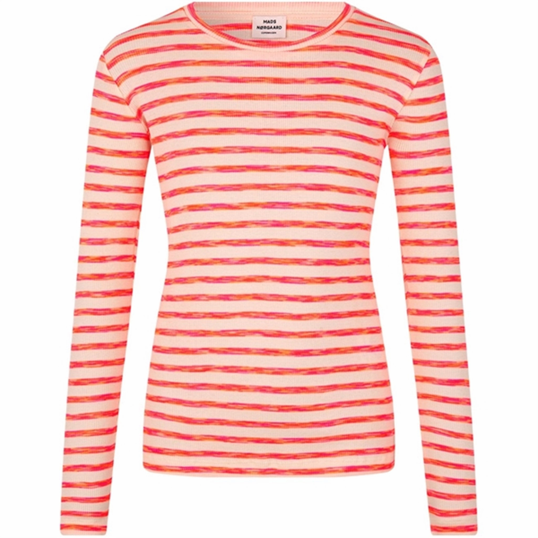 Mads N?rgaard 2x2 Cotton Stripe Talino Blouse Stripe/Diva Pink High-End Finish