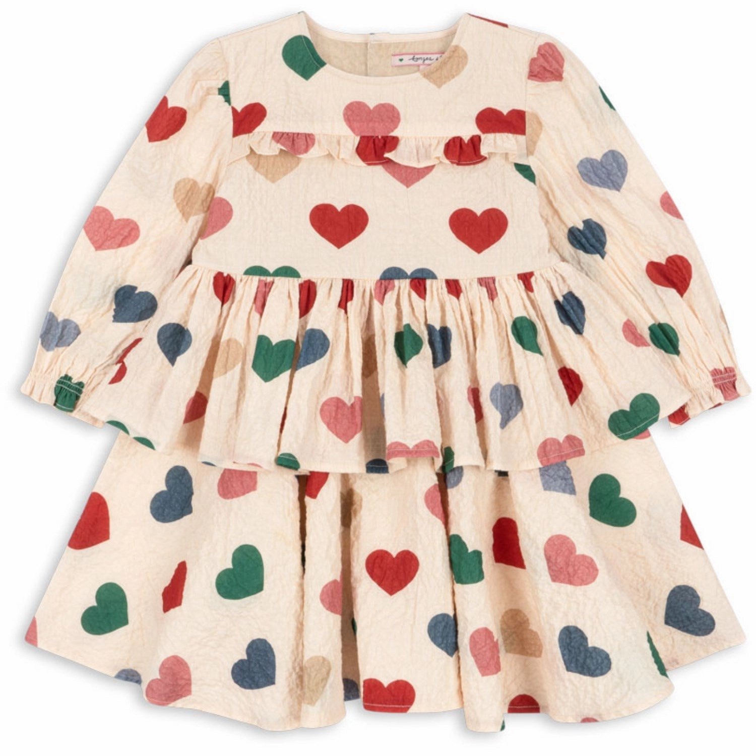 Feminine Layers Chill Style Konges Sl?jd Bon Coeur Colore Frappe Elin Frill Dress Gots