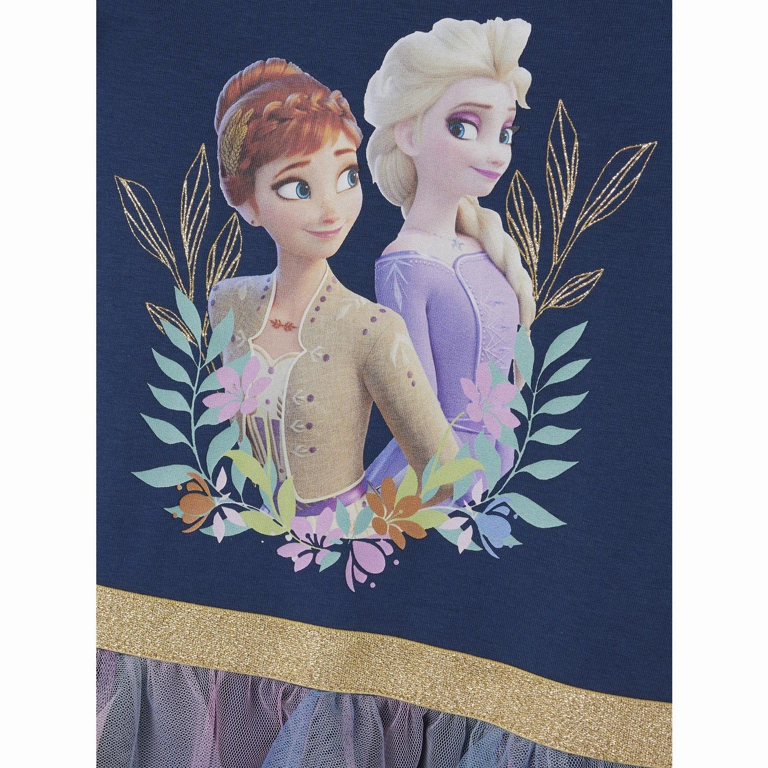 Name It Dark Denim Jesina Frozen Tulle Dress slim cut Comfortable Cut