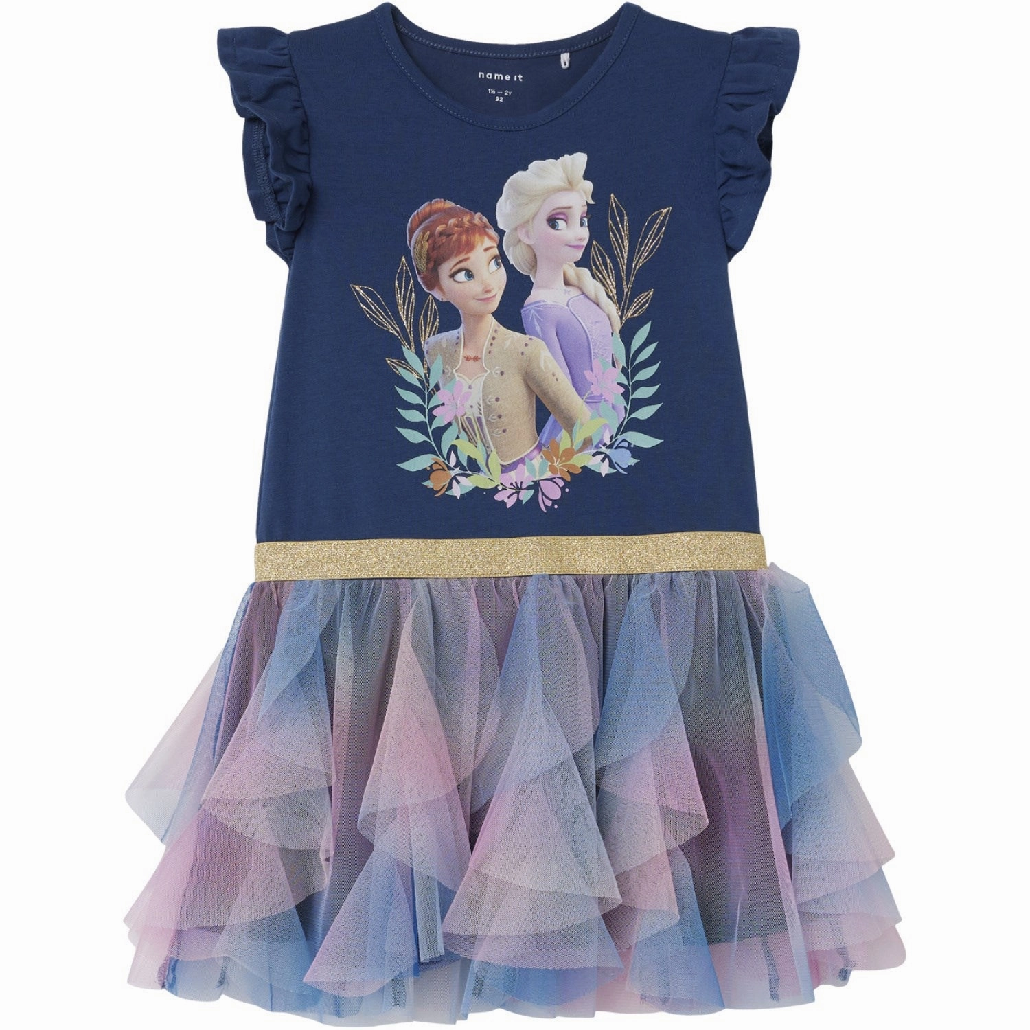 Name It Dark Denim Jesina Frozen Tulle Dress Comfortable shift dress