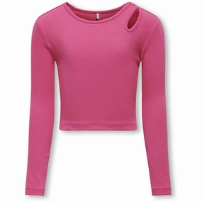 Durable Construction kids ONLY Fuchsia Purple Nessa Life Cut Out Blouse