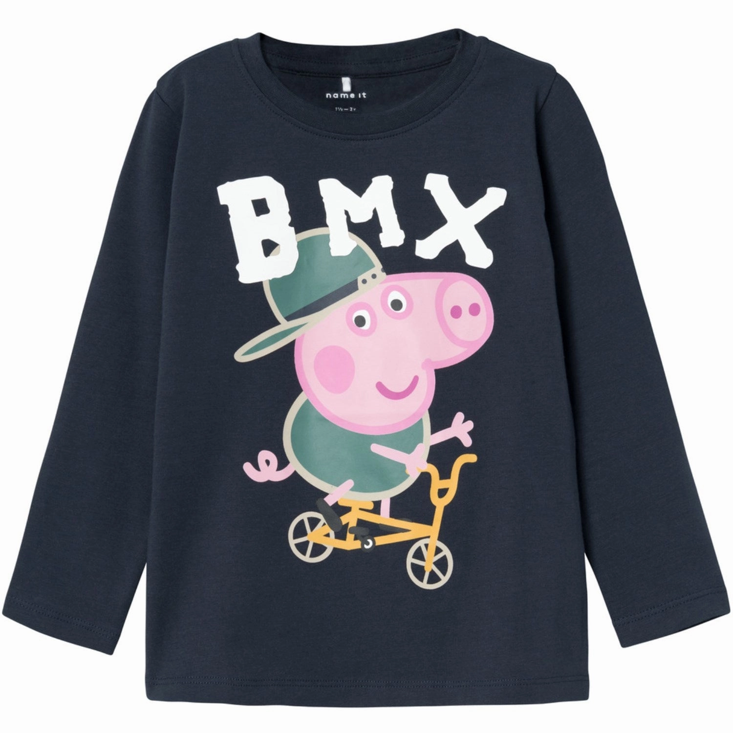 Name It Dark Sapphire Jonin Peppa Pig Blouse Moisture wicking Smooth Stitch Pattern