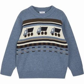 Hust & Claire Ocean Melange Mini Pelle Pullover Checkered Look