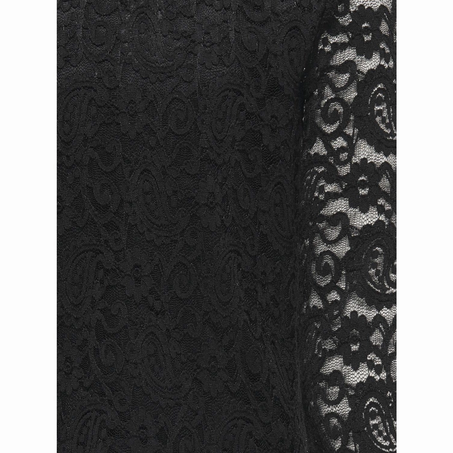 kids ONLY Black Milly Flared Sleeve Lace Blouse Wrinkle-Free