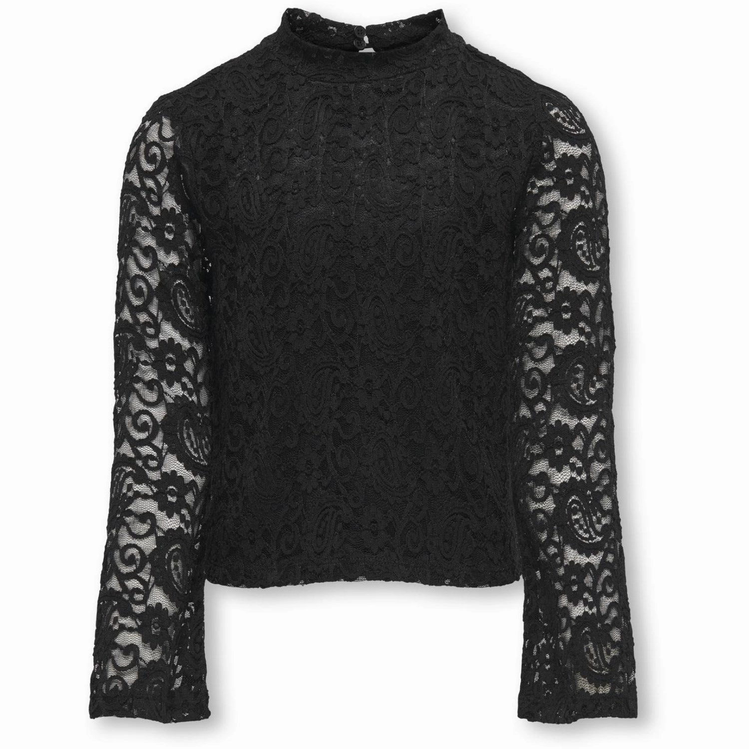 Layered Design kids ONLY Black Milly Flared Sleeve Lace Blouse