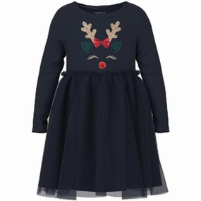 Name It Dark Sapphire Rjul Dress Feminine Mood