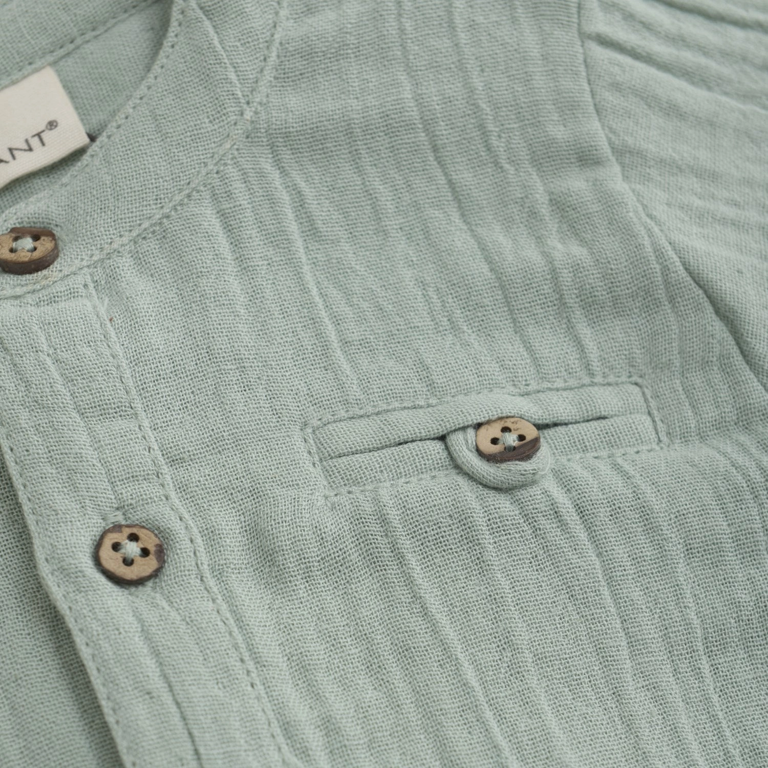 Organic Cotton Sophisticated Style En Fant Jadeite Shirt Muslin