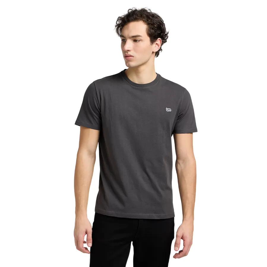 Moisture Wicking Fabric Seasonal top Lee maglietta manica corta da uomo SS Pacth Logo LMG0116 nero