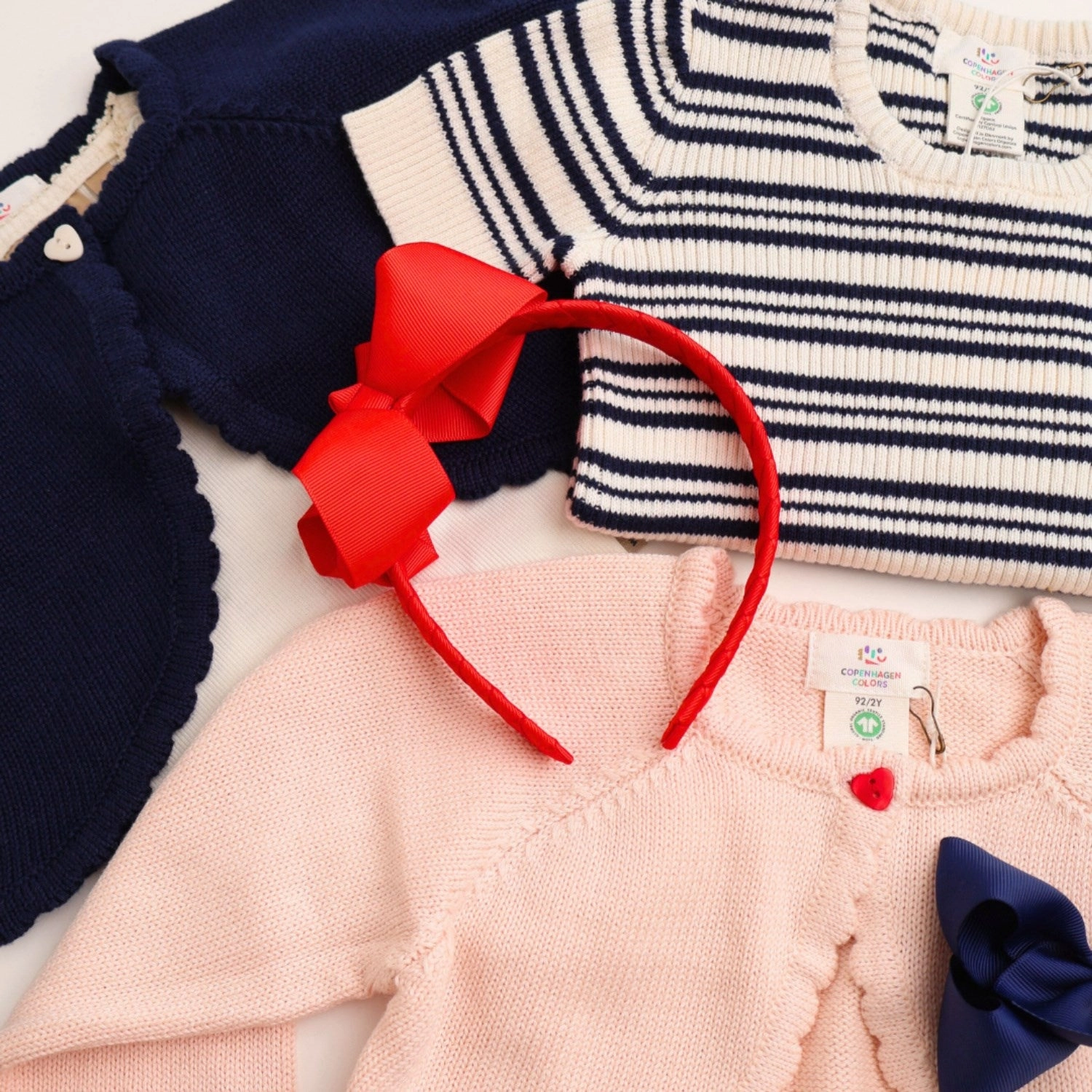 OversizedSilhouette COPENHAGEN COLORS Navy Stripe Knitted Rib T-shirt