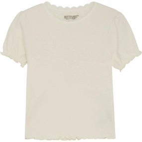 Huttelihut Antique White T-Shirt Rib Versatile and Comfortable