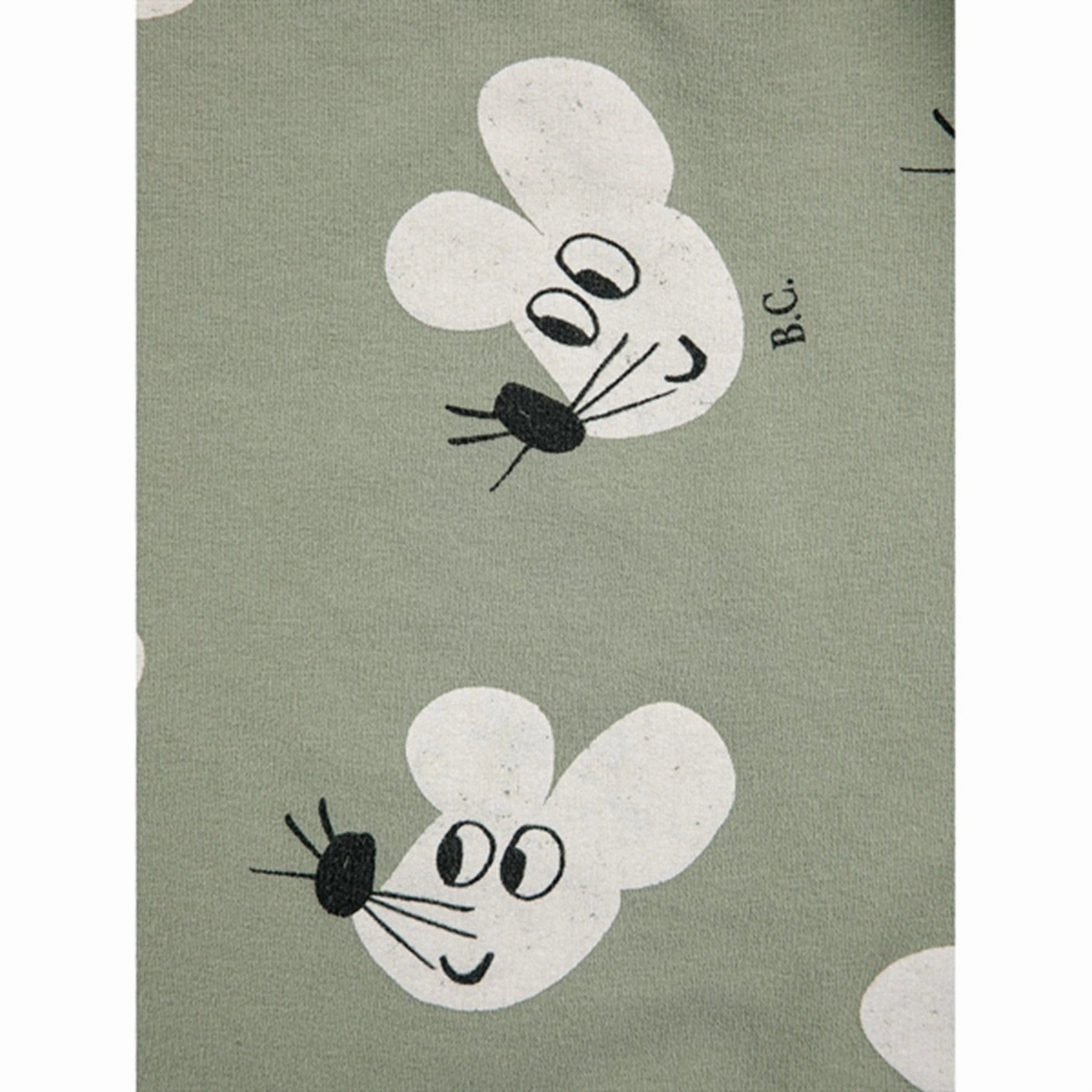Cool Tone Bobo Choses Light Green Mouse Dress AOP