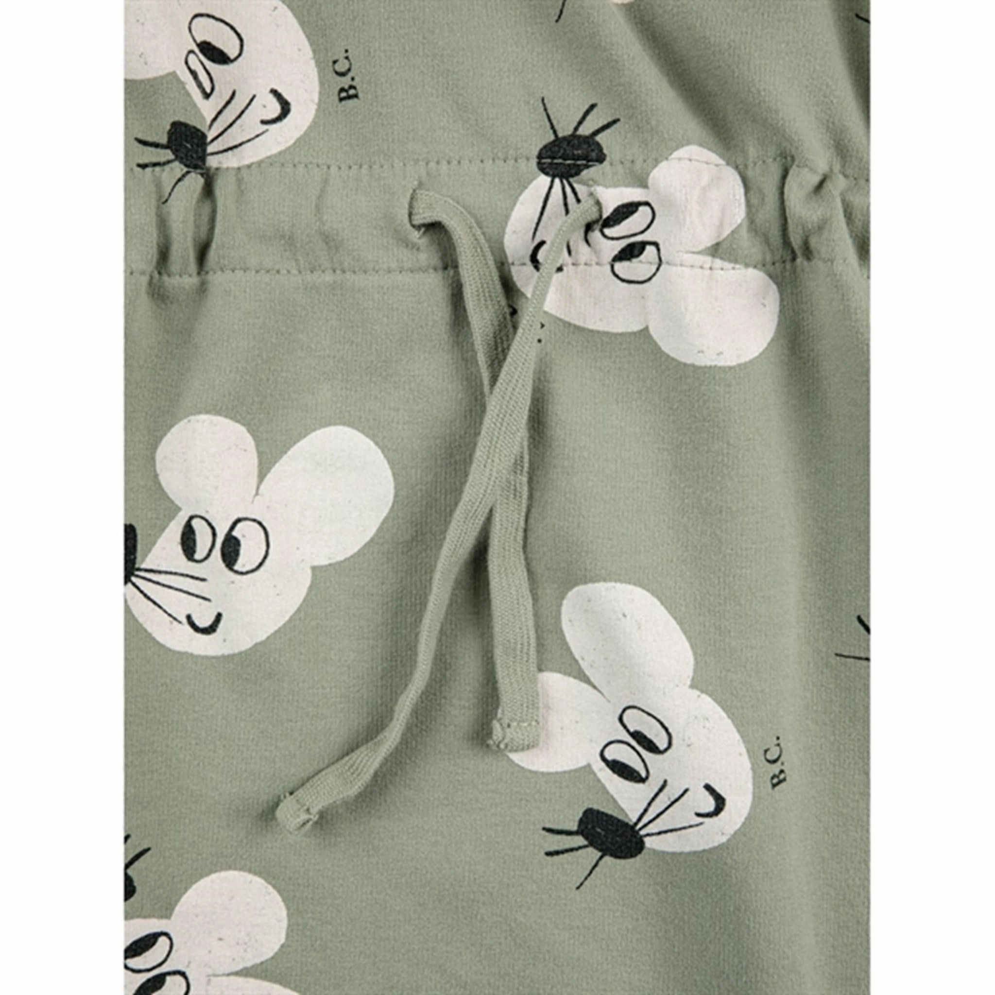 Fresh Flow Stretch Fabric Bobo Choses Light Green Mouse Dress AOP