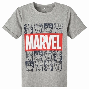 Name it Grey Melange Mackin Marvel T-Shirt Cozy Feel Modern Style