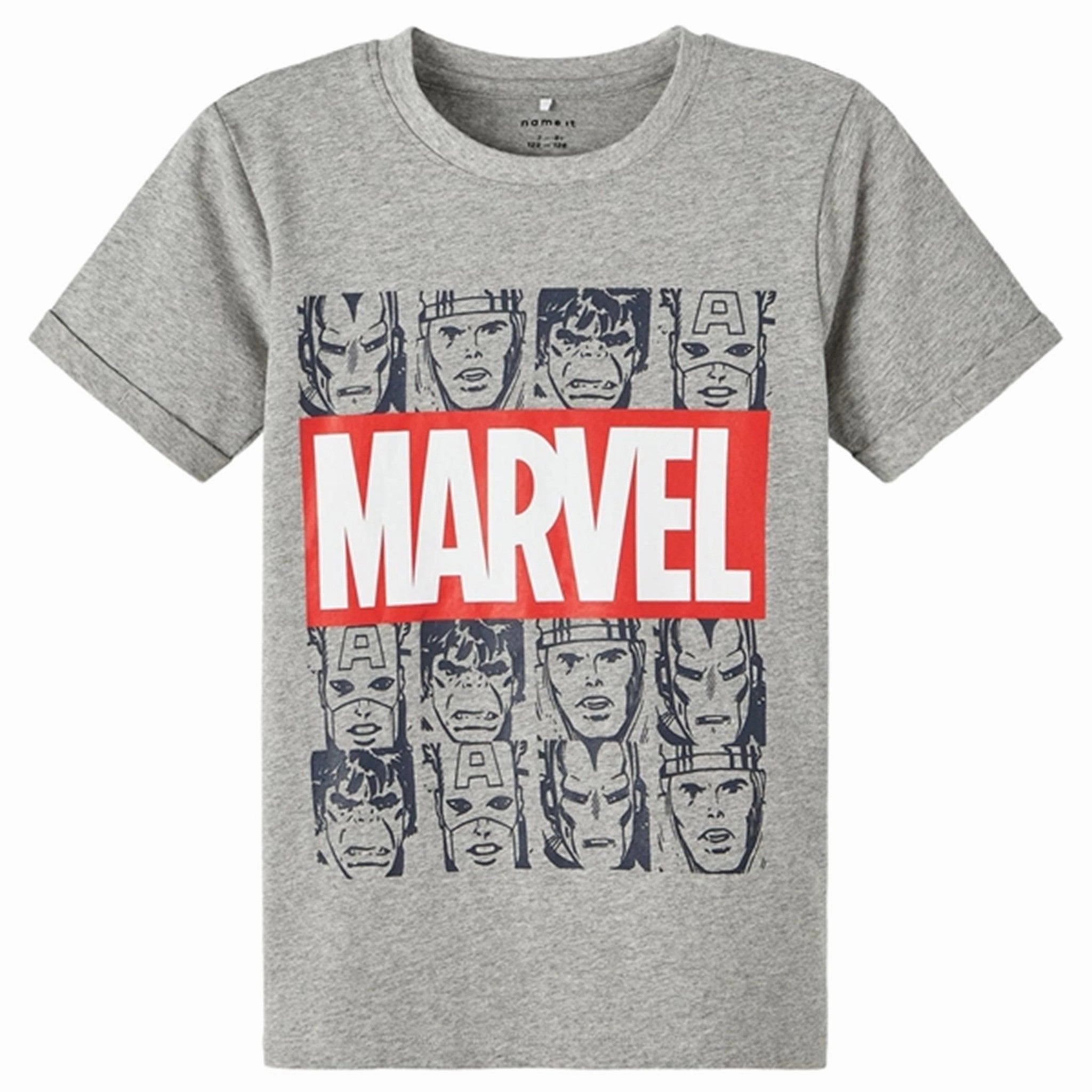 Name it Grey Melange Mackin Marvel T-Shirt Cozy Feel Modern Style