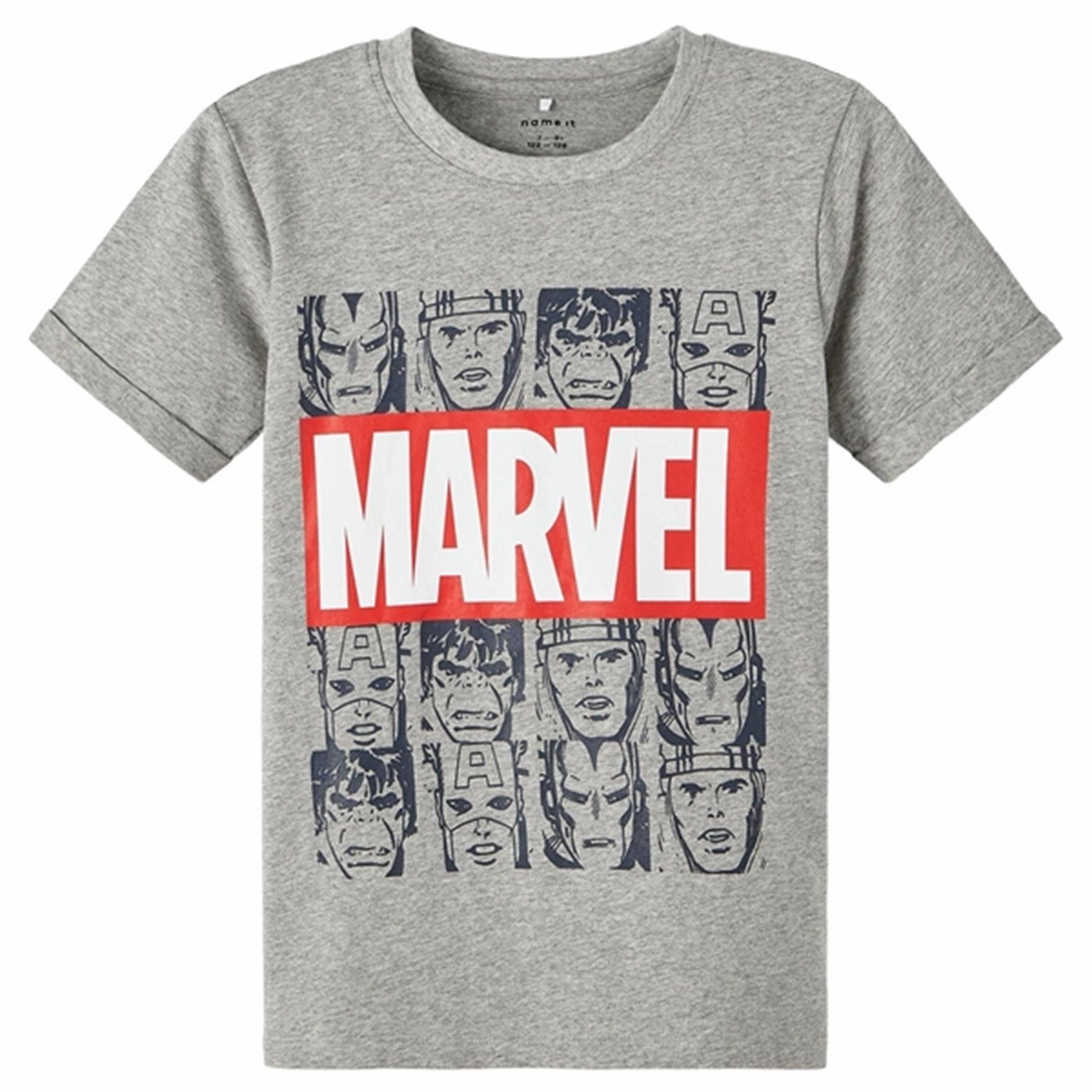 Active Style Trend Name it Grey Melange Mackin Marvel T-Shirt