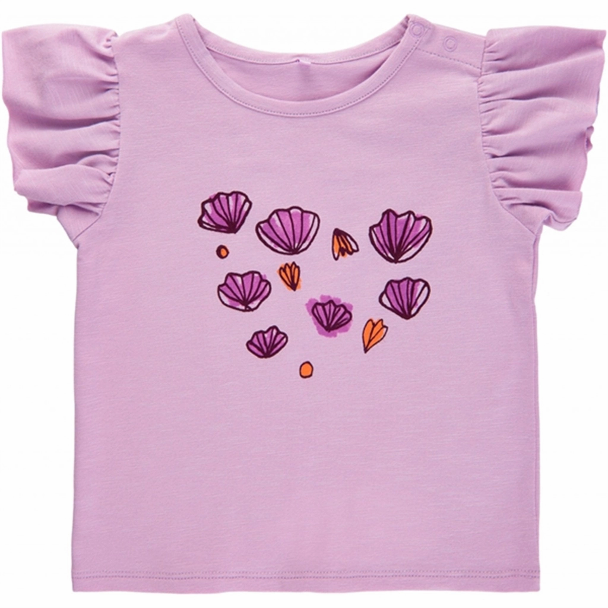 Soft Gallery Orchid Bloom Jayda Seashells Tee Simple Yet Elegant Scoop neck